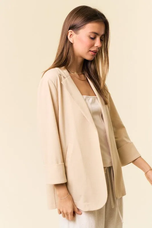 3/4 Sleeve Thermal Blazer