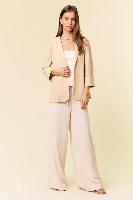 3/4 Sleeve Thermal Blazer