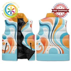 Abstract Art Unisex Zip Up Puffer Vest