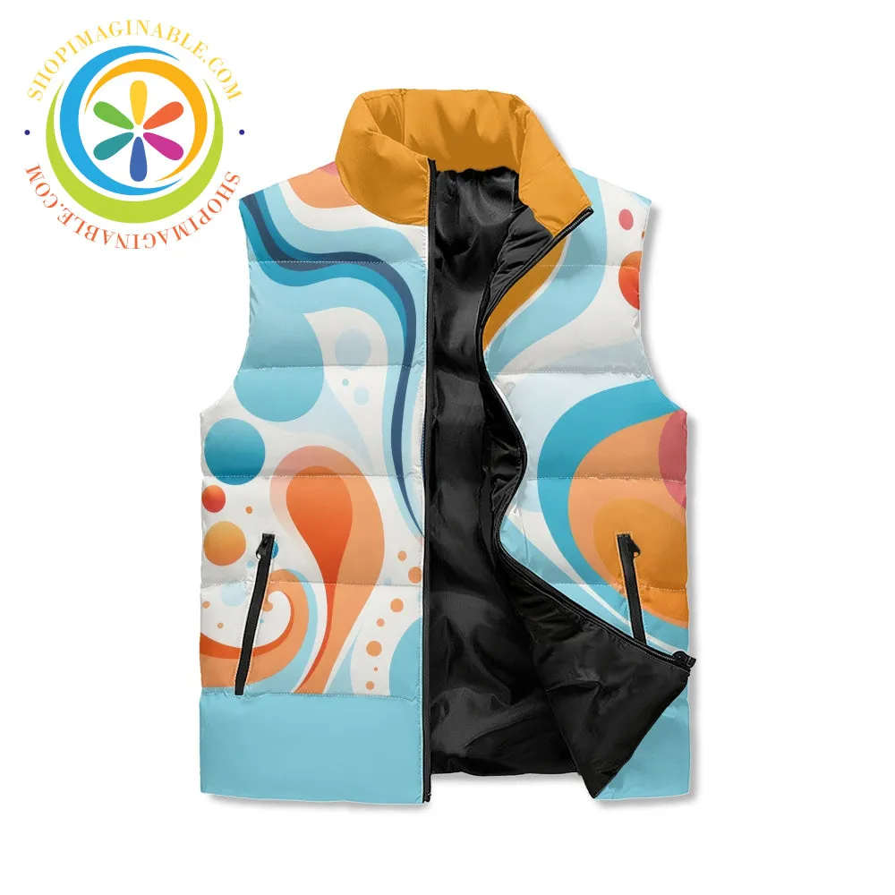 Abstract Art Unisex Zip Up Puffer Vest