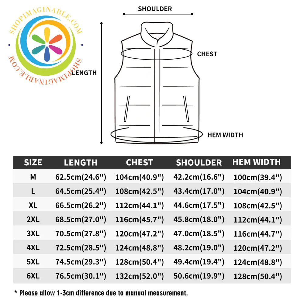 Abstract Art Unisex Zip Up Puffer Vest