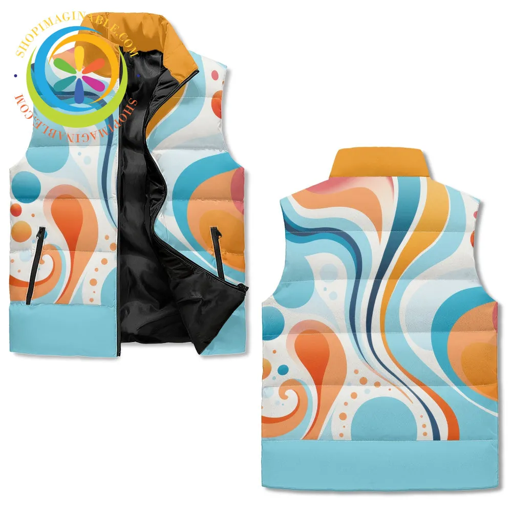 Abstract Art Unisex Zip Up Puffer Vest