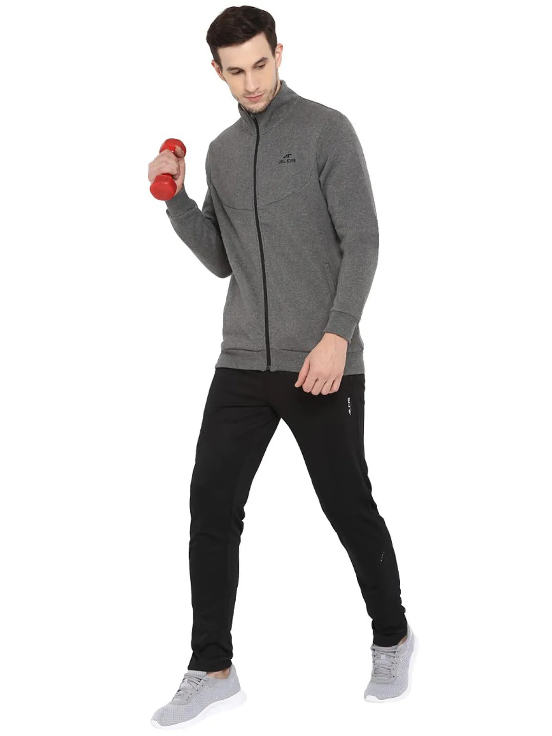 Alcis Men Grey Solid Lightweight Sporty Jacket