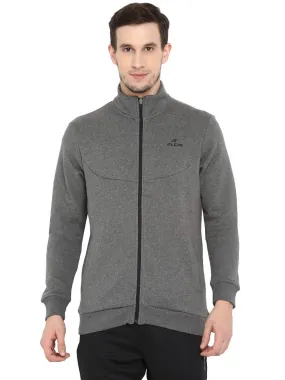 Alcis Men Grey Solid Lightweight Sporty Jacket