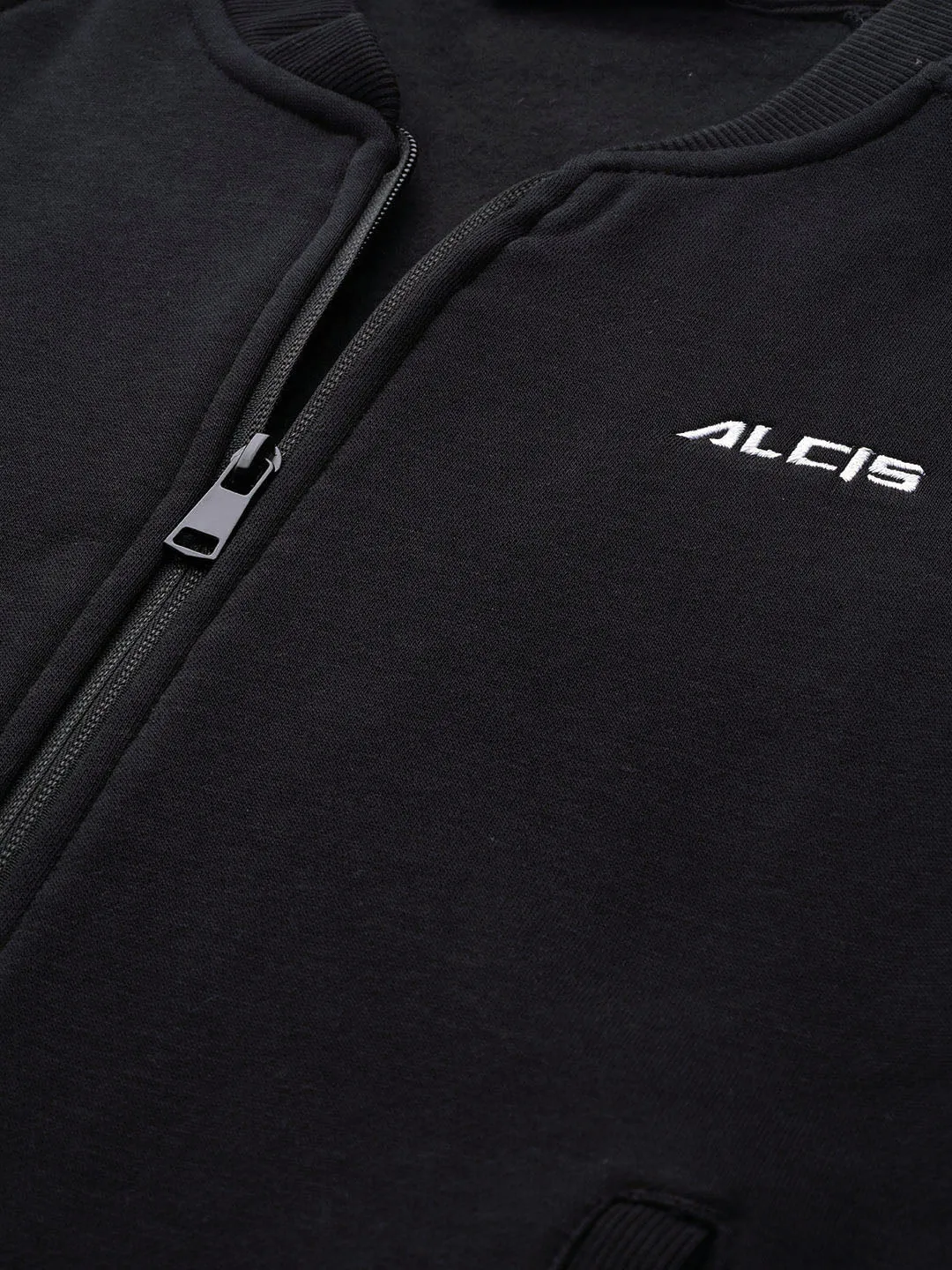 Alcis Women Black Solid Lightweight Sporty Jacket
