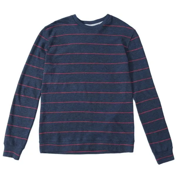 Baird Stripe Double Cloth Thermal Crew