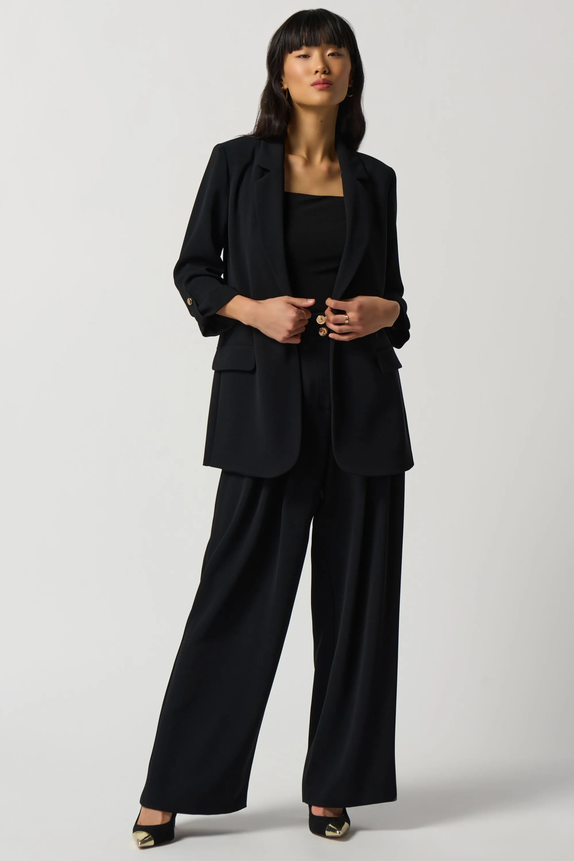 BLAZER WITH TAB SLEEVE