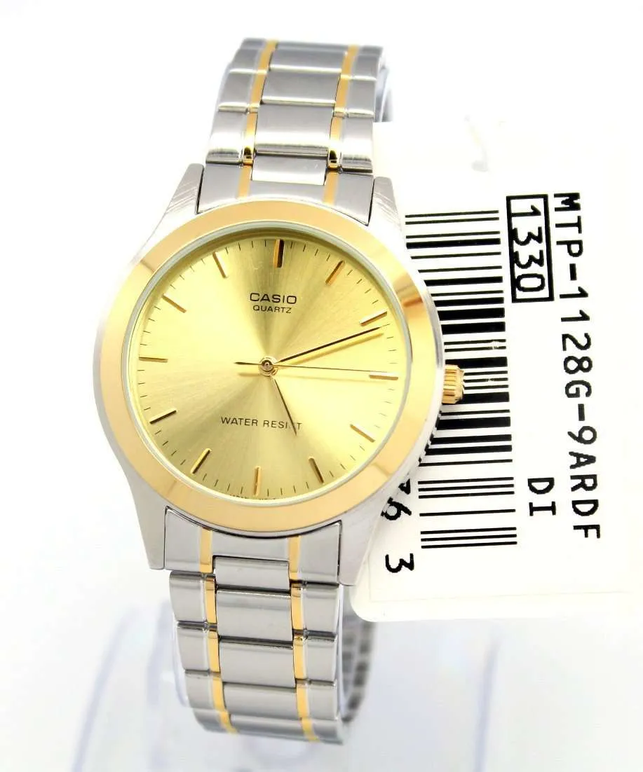 Casio MTP-1128G-9ARDF Two Tone Stainless Steel Strap Watch for Men