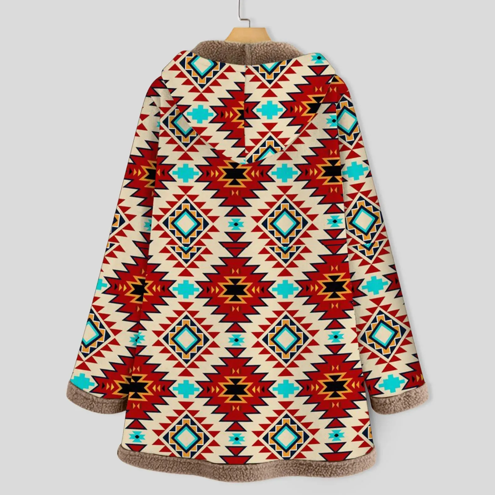Casual Patchwork Hooded Women's Winter Coat