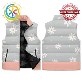 Daisy Floral Puffer Vest