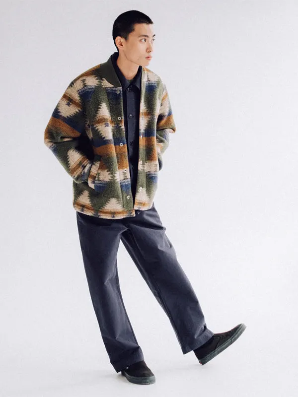 Desert Wool Field Jacket: Green/Blue/Beige