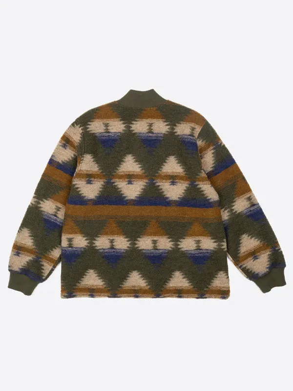 Desert Wool Field Jacket: Green/Blue/Beige