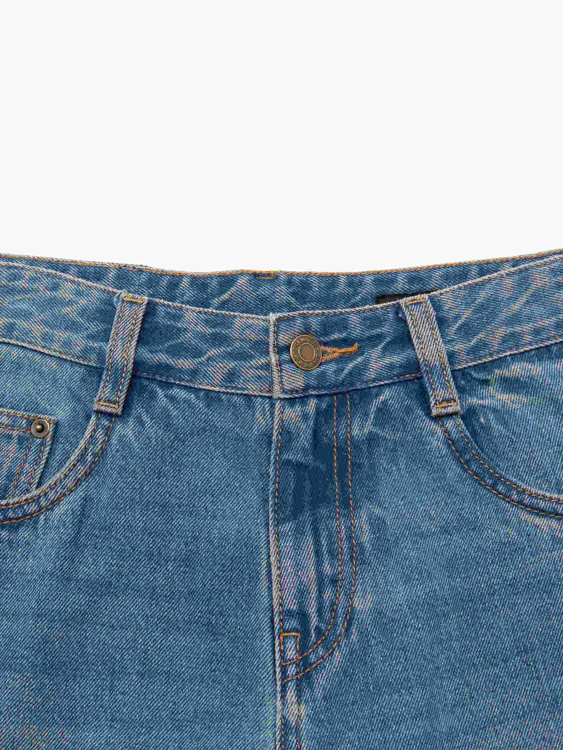 Front Slit Flared Jeans