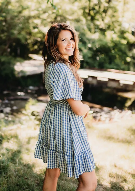 Gingham Smocked Babydoll Dress