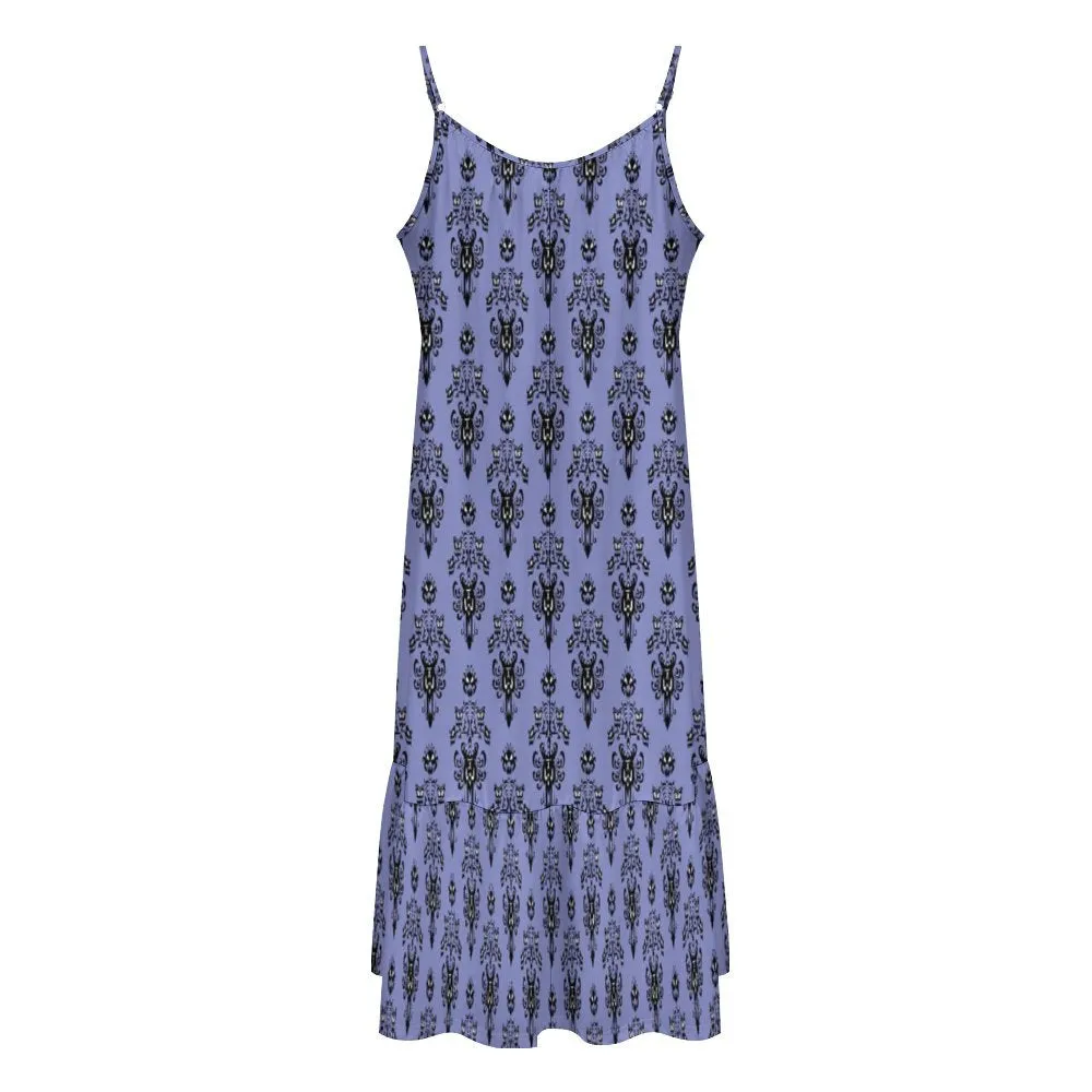 Haunted Mansion Wallpaper Suspender Sleeveless Dress