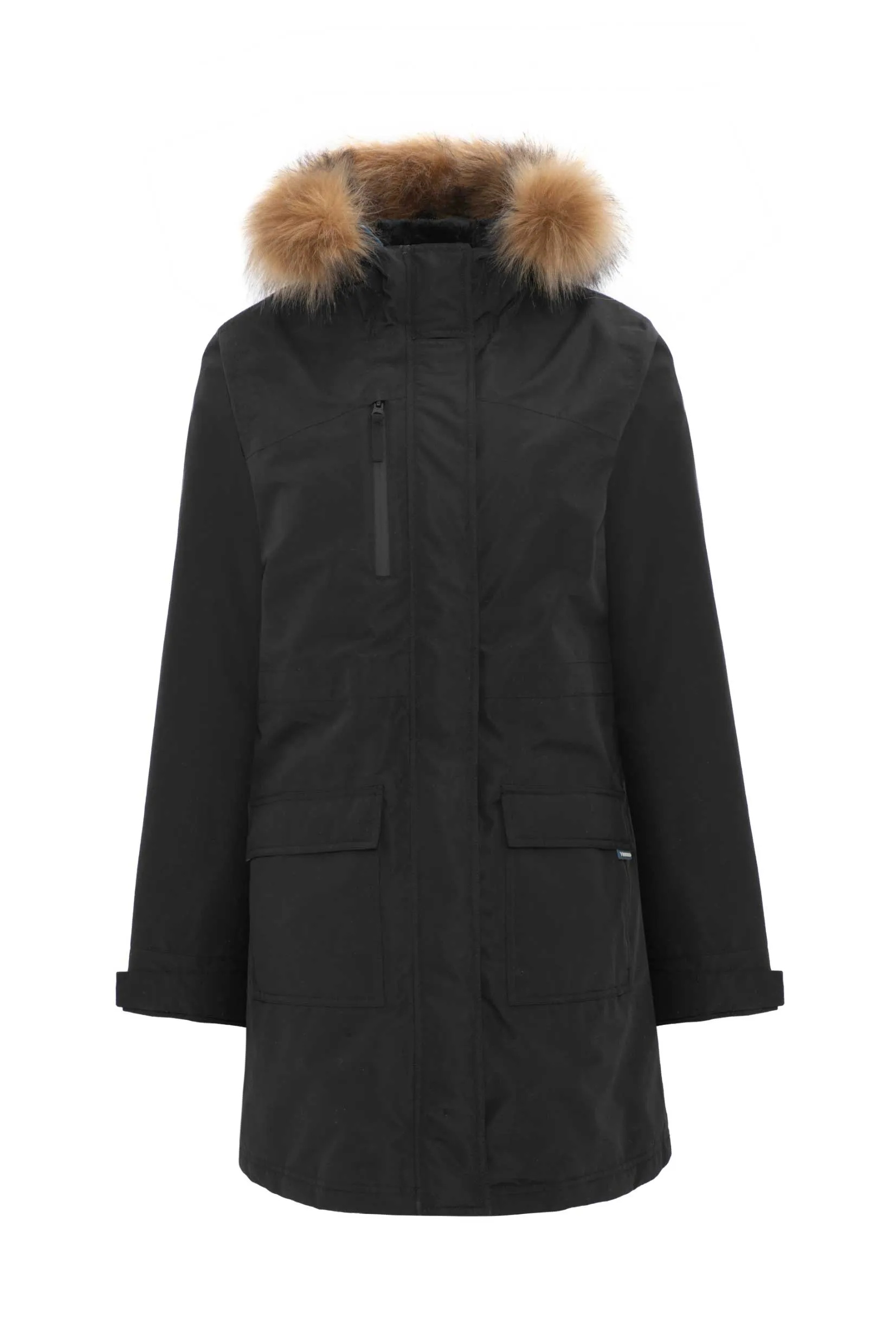 Lyra Womens Parka Jacket Black