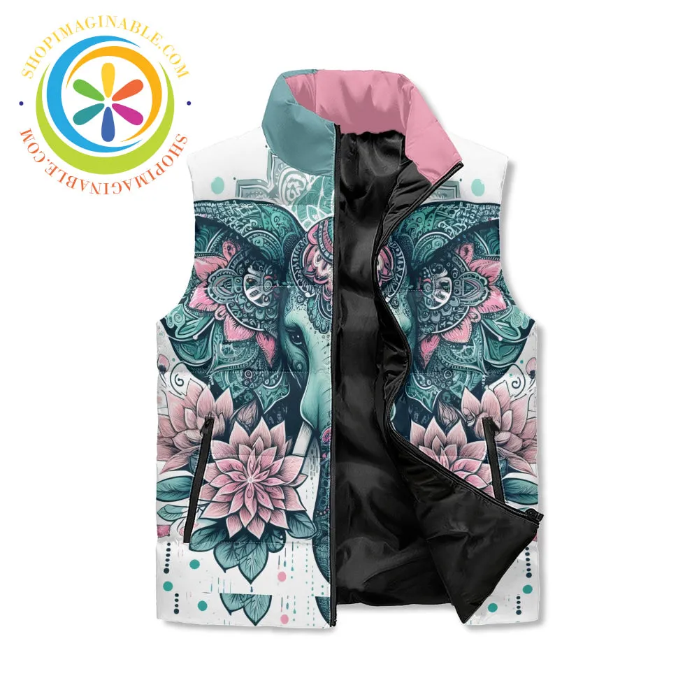 Mandala Elephant Puffer Vest