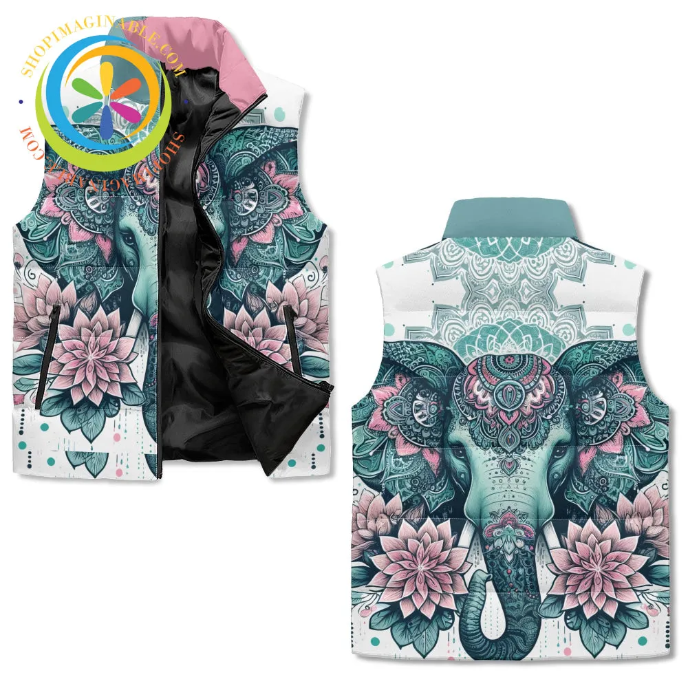 Mandala Elephant Puffer Vest