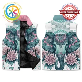 Mandala Elephant Puffer Vest