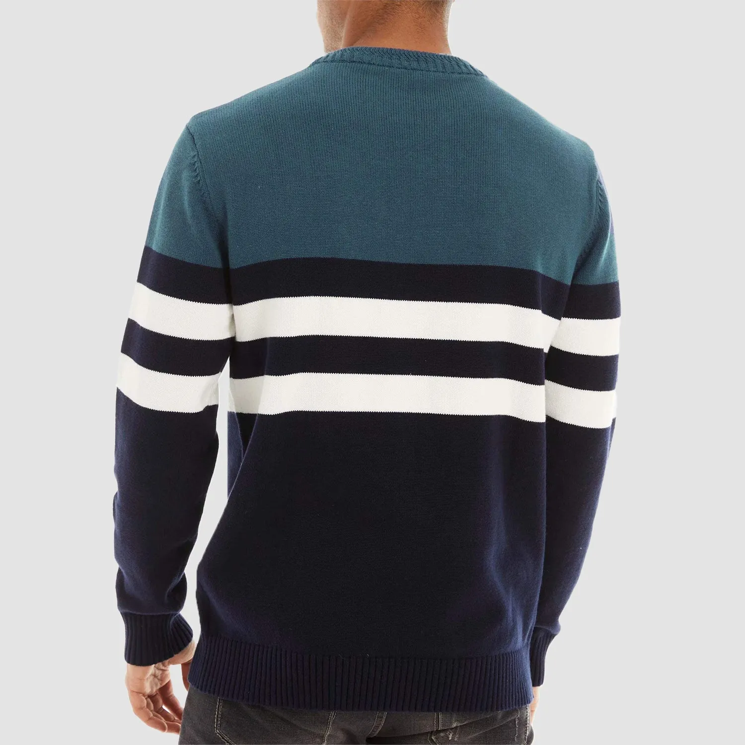 Men's Crewneck Sweater Thermal Knitted Sweatshirt