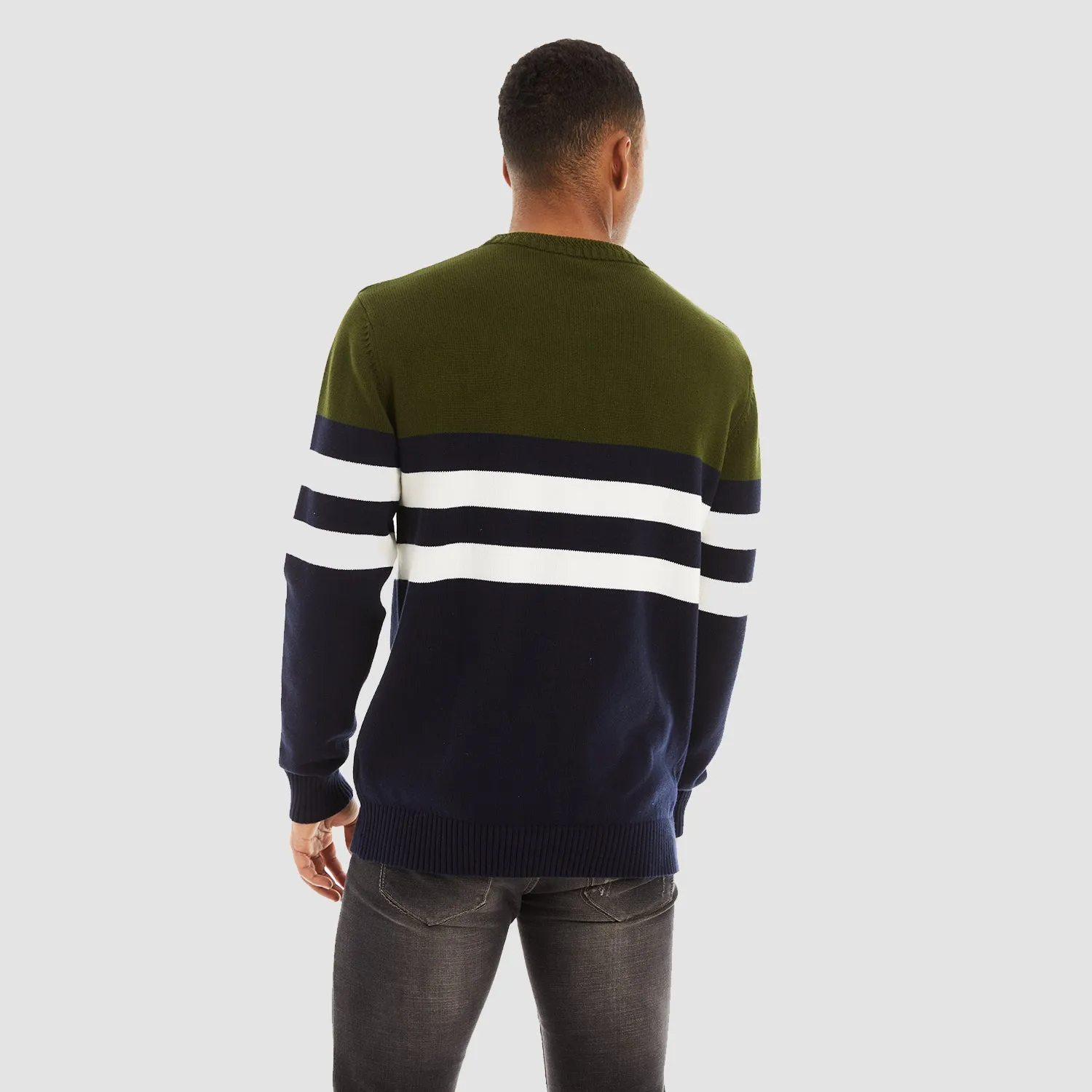 Men's Crewneck Sweater Thermal Knitted Sweatshirt