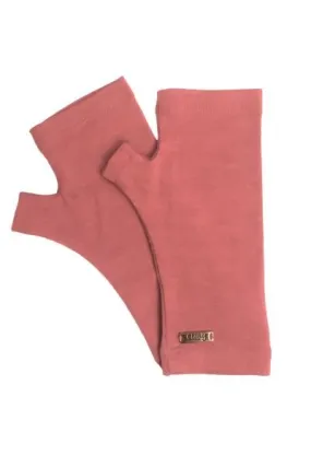 MERINO WOOL FINGERLESS GLOVES BRICK