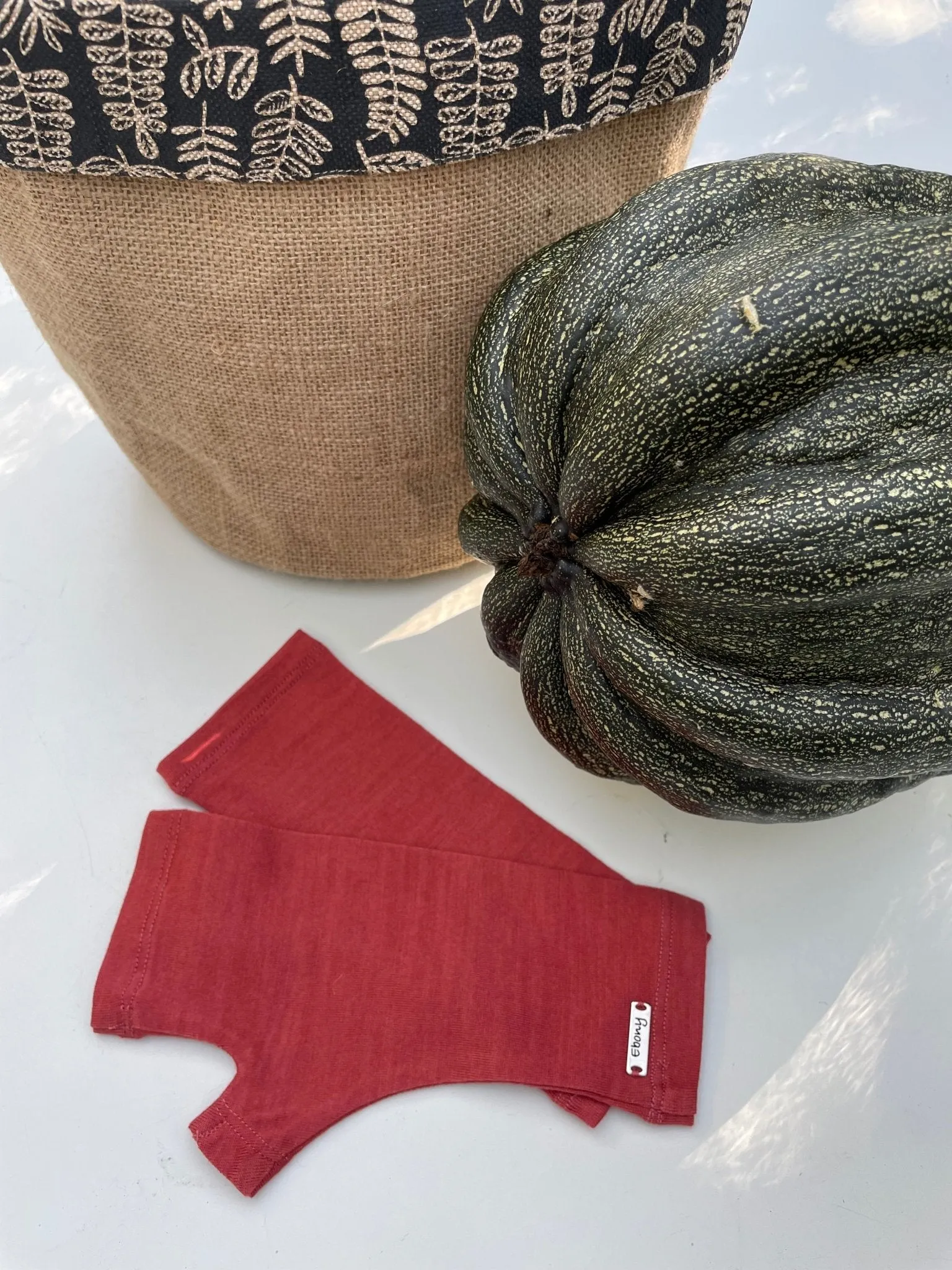 MERINO WOOL FINGERLESS GLOVES BRICK