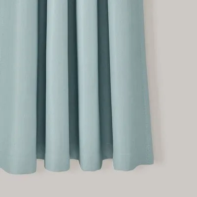 Open Box - Set of 2 (63"x52") Insulated Grommet Top Blackout Curtain Panels Blue - Lush Décor