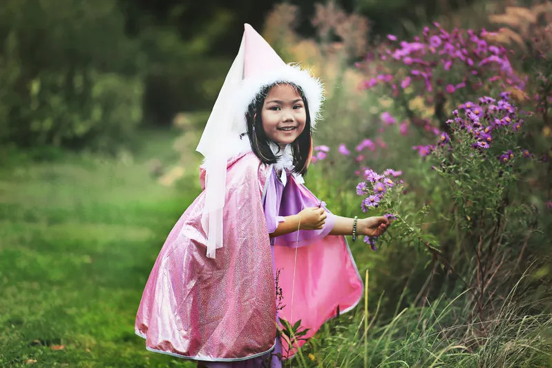 Pink Glitter Princess Cape by Great Pretenders Size 4-6 3yrs 