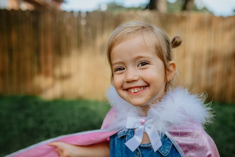 Pink Glitter Princess Cape by Great Pretenders Size 4-6 3yrs 
