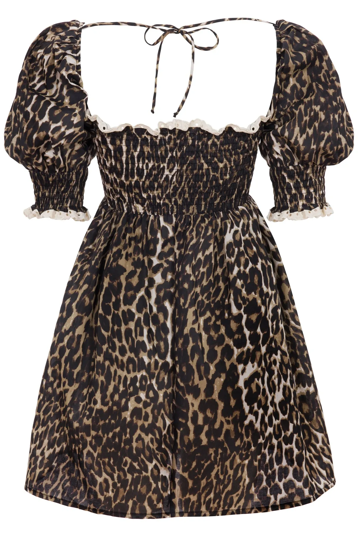 SAMPLE SALE Kiki Leopard and Eyelet Babydoll Dress