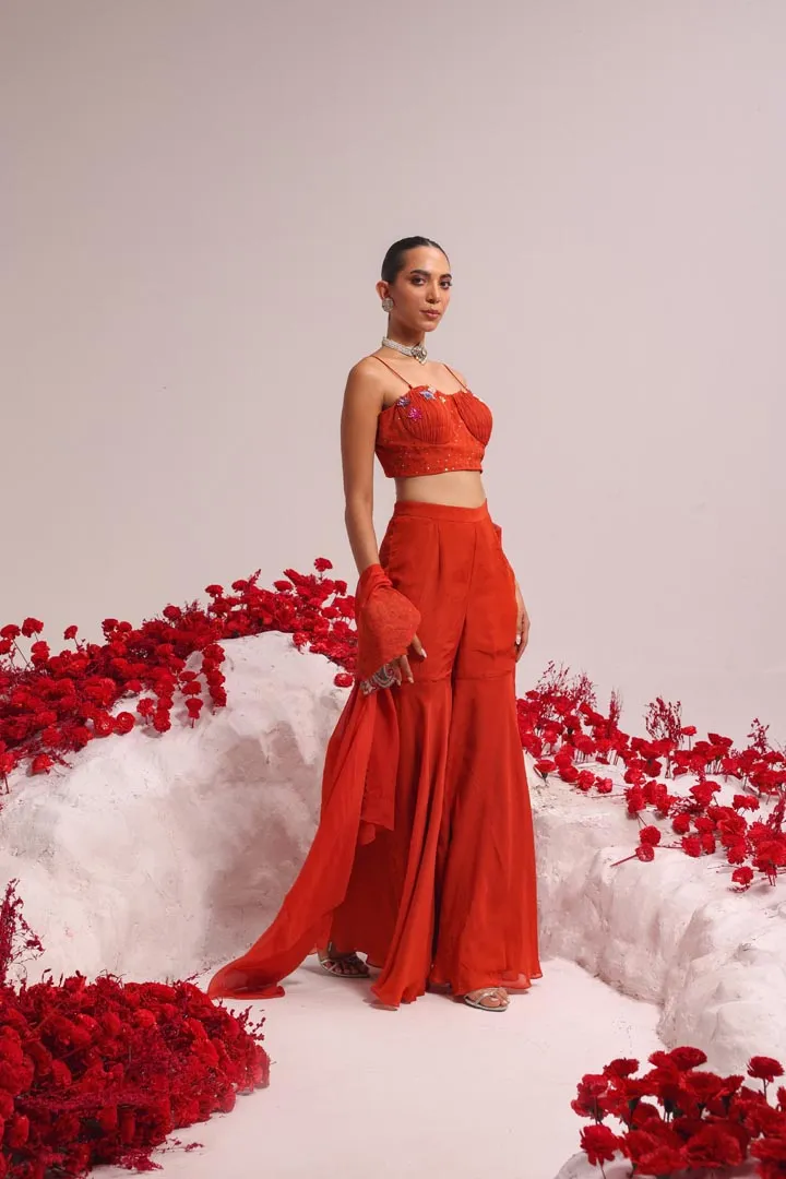 Silky corset cape set