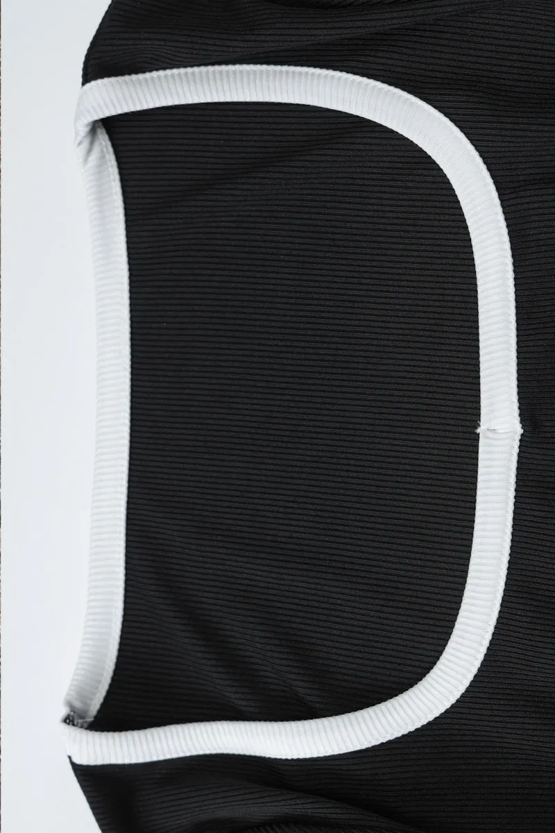 Square Neck Knit Bell Sleeve Bodycon Midi Dress