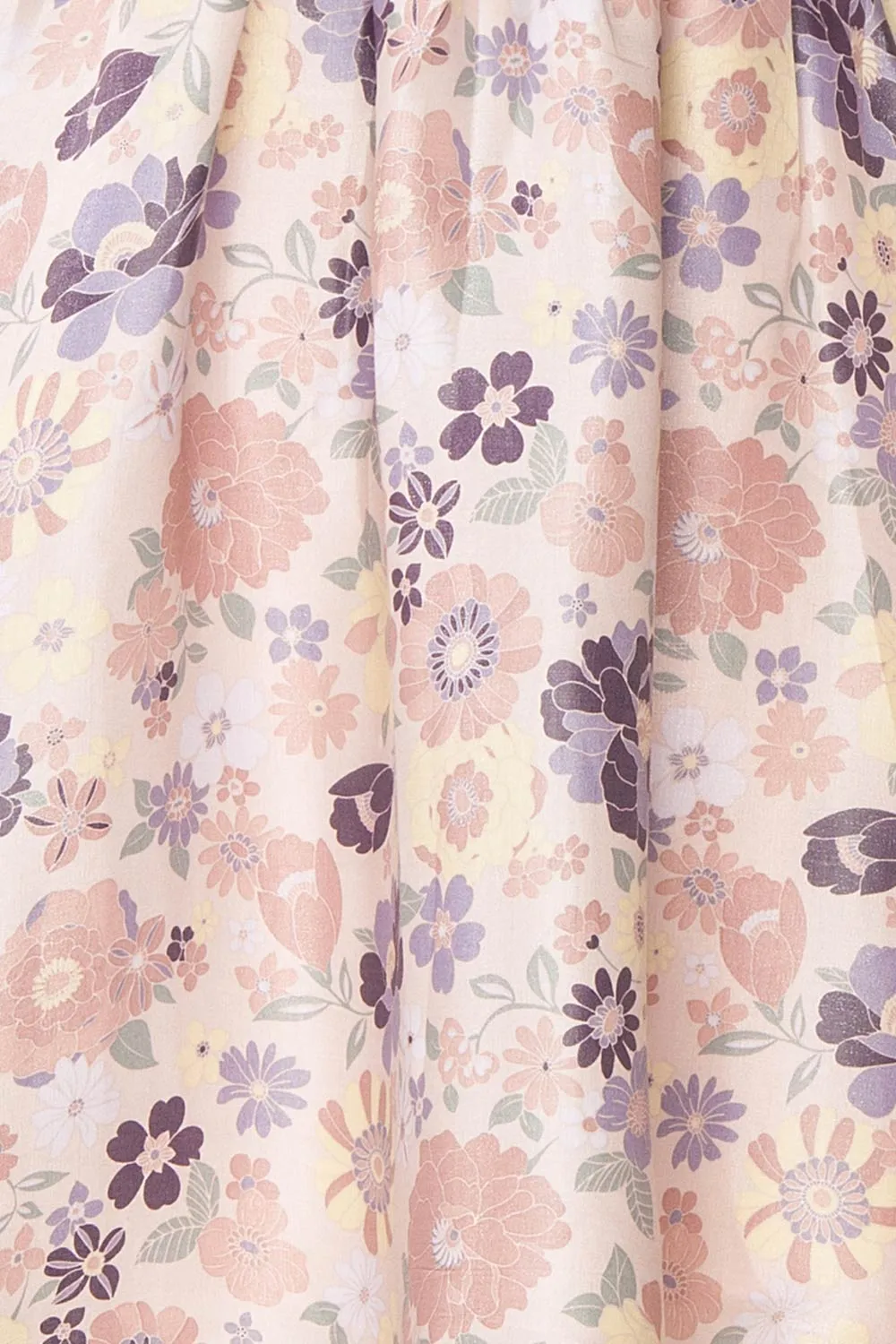 Violette | Short Floral Dress w/ Puff Sleeves
